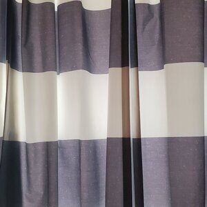 84" Curtains Grey Striped